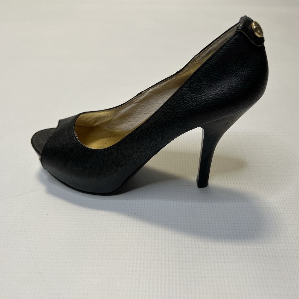 Michael michael Kors Peep Toe Hidden Platform Leather Stiletto Pumps Heels 6.5 - Picture 4 of 9
